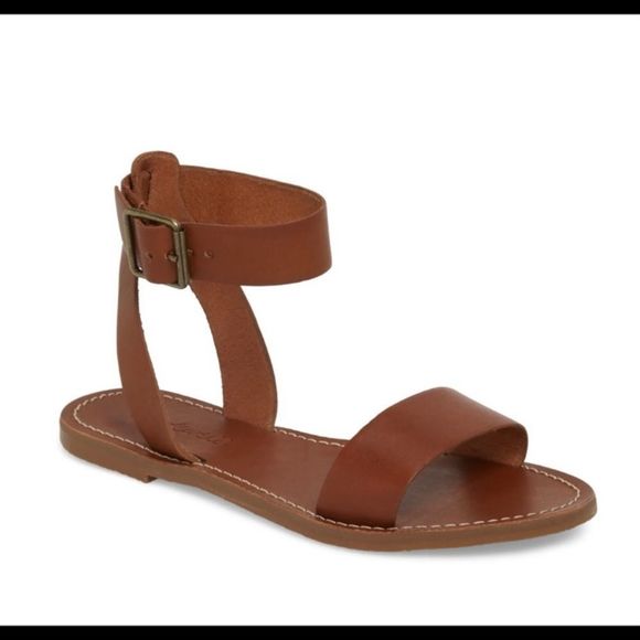 Madewell Broadwalk Brown Leather Ankle Strap Sandals size 8.5 - Picture 4 of 11